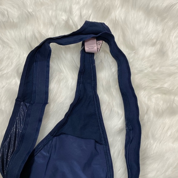 Victorias Secret Navy Blue Glitter Thong - Picture 4 of 6